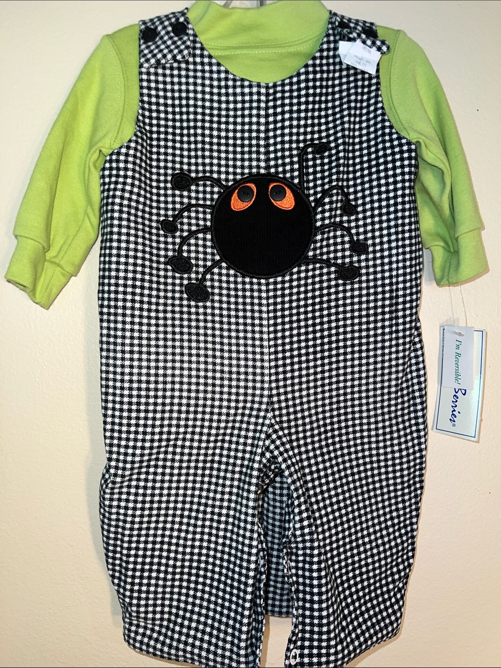 VTG Soccer/Halloween Reversible Romper NWT Size 3M